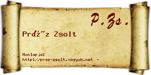 Práz Zsolt névjegykártya